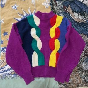Vtg Colorblock Sweater